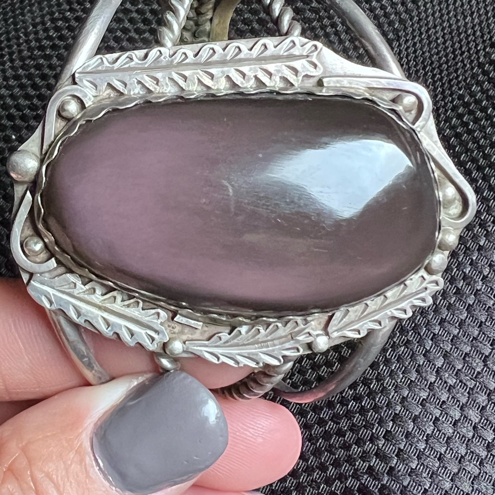 Onyx silver bracelet